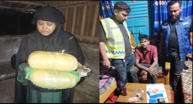 সোনারগাঁয়ে পৃথক অভিযানে গাঁজা ও ইয়াবাসহ দু’জন গ্রেফতার