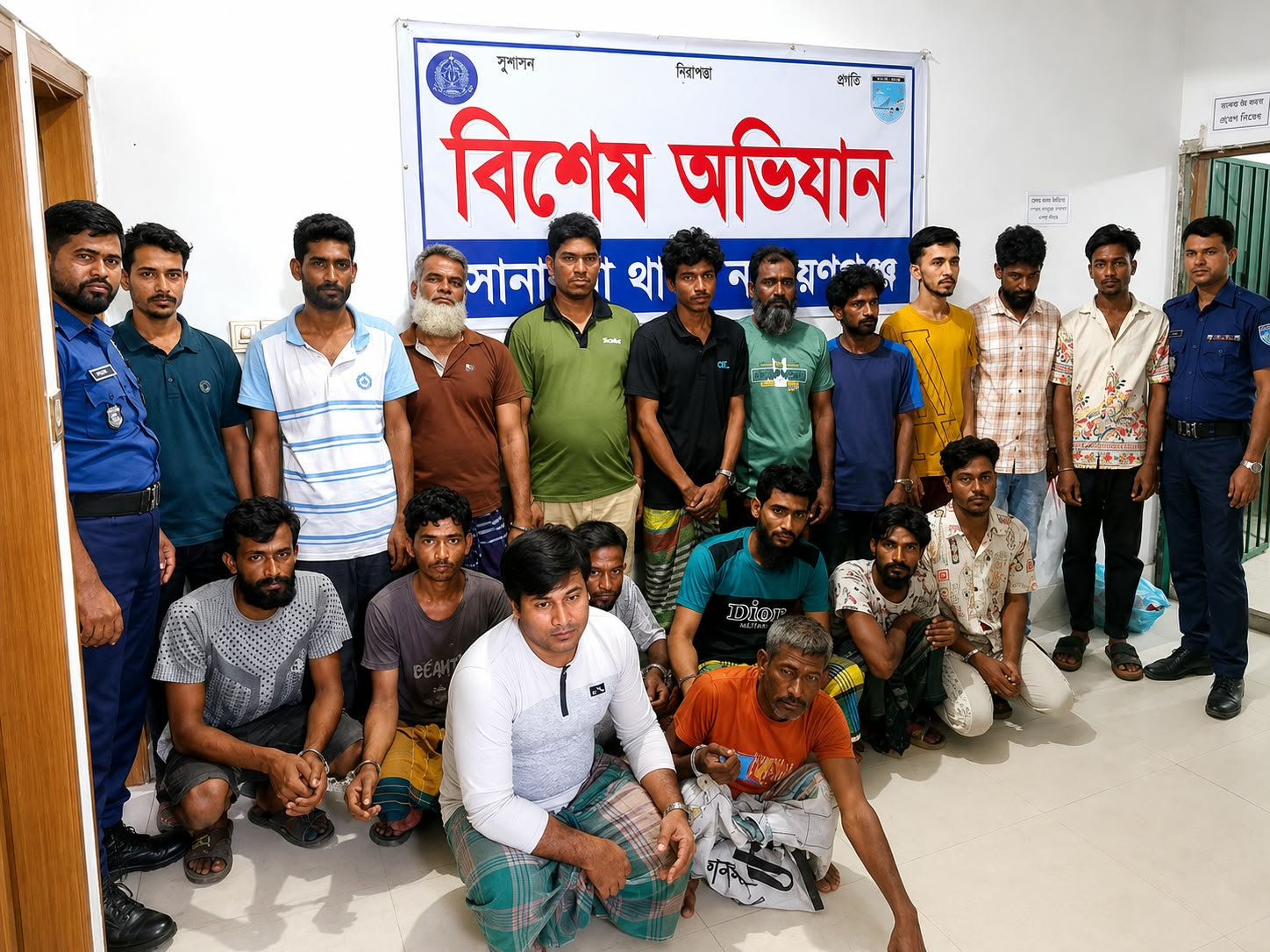 সোনারগাঁয়ে পুলিশের সাঁড়াশি অভিযান, গ্রেপ্তার ১৮