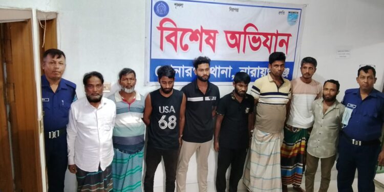 সোনারগাঁয়ে বৈষম্যবিরোধী, মাদক ও ধর্ম আবমাননাসহ  বিশেষ অভিযানে ৮ জন গ্রেপ্তার