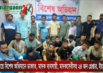 সোনারগাঁয়ে বিশেষ অভিযানে ডাকাত, মাদক ব্যবসায়ী, মাদকসে্বীসহ ২৪ জন গ্রেপ্তার, ইয়াবা উদ্ধার