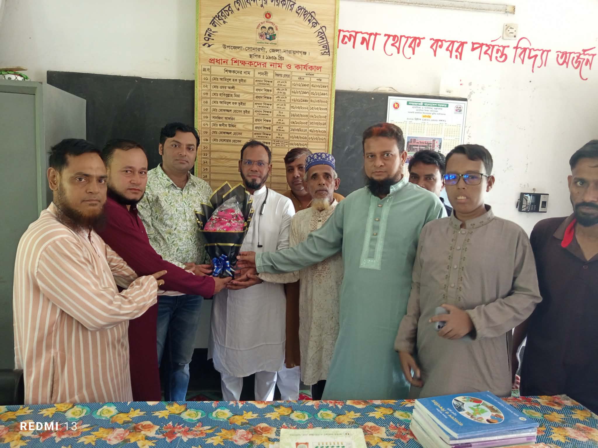 সোনারগাঁয়ে লাধুরচর গোবিন্দপুর সরকারি প্রাথমিক বিদ্যালয়ের সভাপতি ডাঃ মামুন ভূঁইয়া